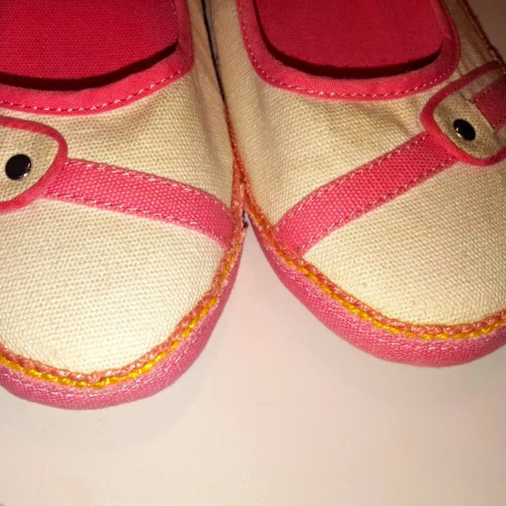 3/'$15.00: Perfect Pink! Espadrille-type Canvas Flats, Sz.37(~6) - Picture 2 of 9